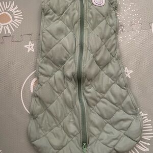 Green Quilted Baby Swaddle